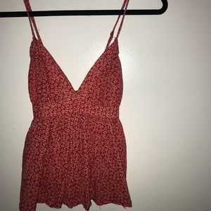 Red Floral Forever 21 Top